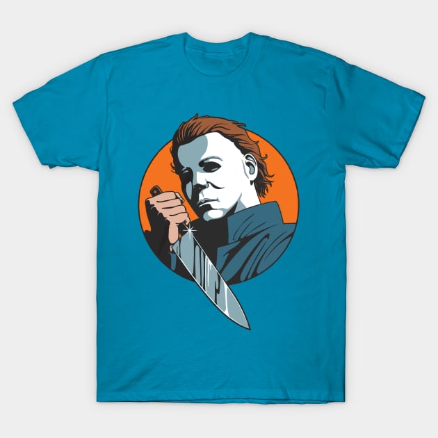 Halloween Slasher Dude T-Shirt by old_school_designs